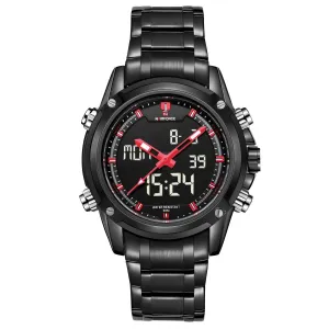 Waterproof Casual Steel Band Quartz Watch 