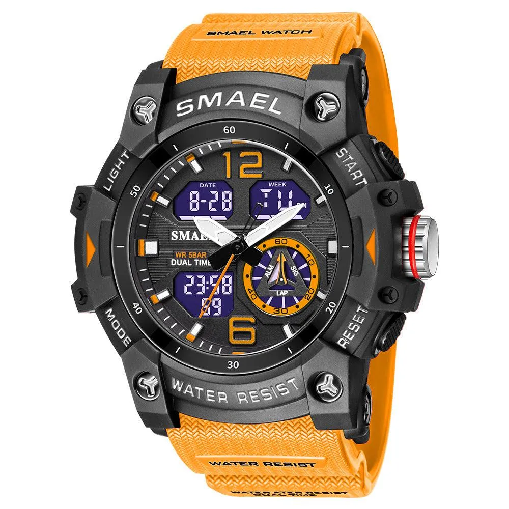 Waterproof Double Display Electronic Quartz Watch
