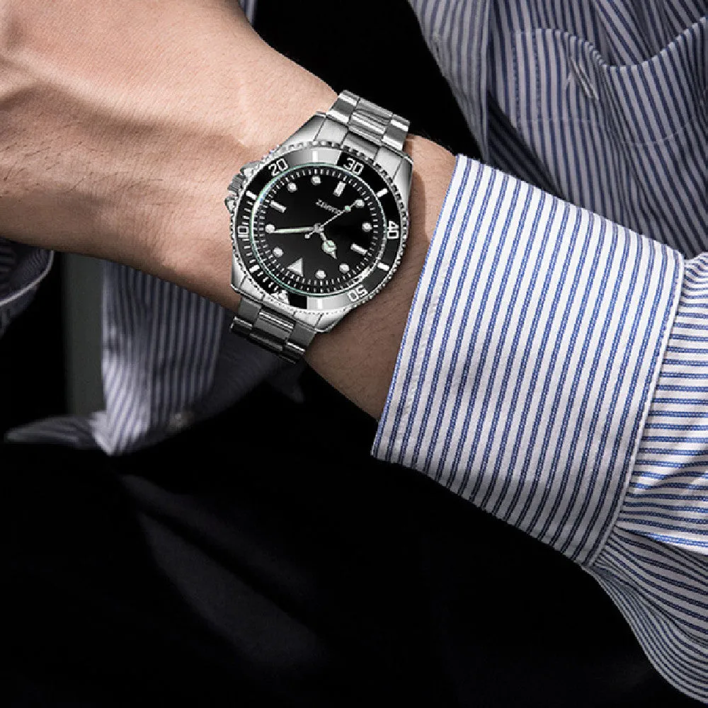 Waterproof Universal Steel Belt Alloy Quartz Watch 