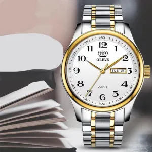 Waterproof Watch Men's Watch Calendar Middle-aged And Elderly Digital Quartz Watch 