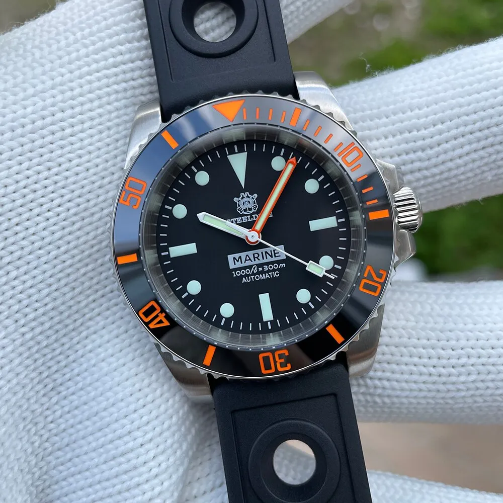 Welcome DealSteeldive SD1954C Orange Sub Automatic Watch V2