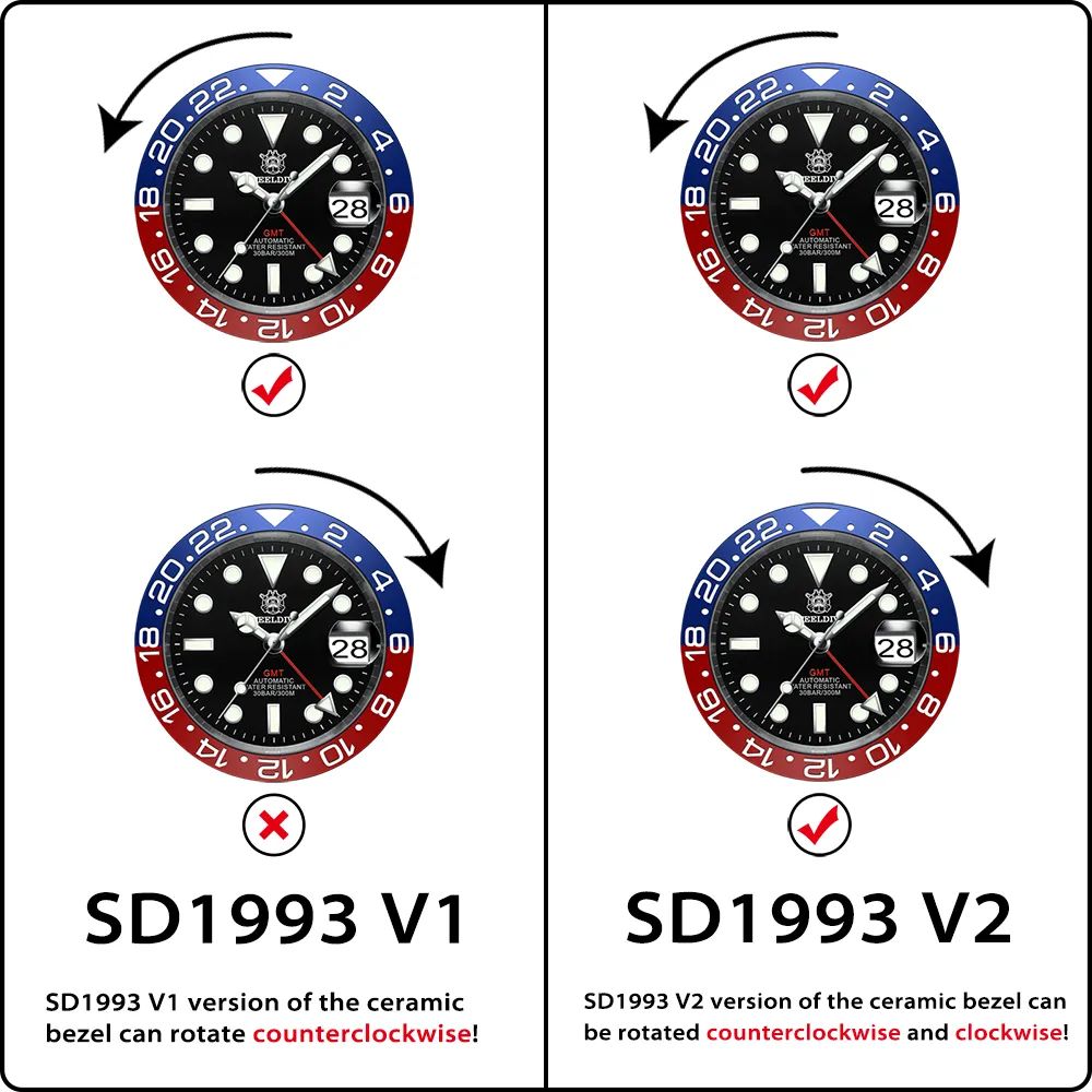 Welcome DealSteeldive SD1993 NH34 GMT Automatic Watch V2
