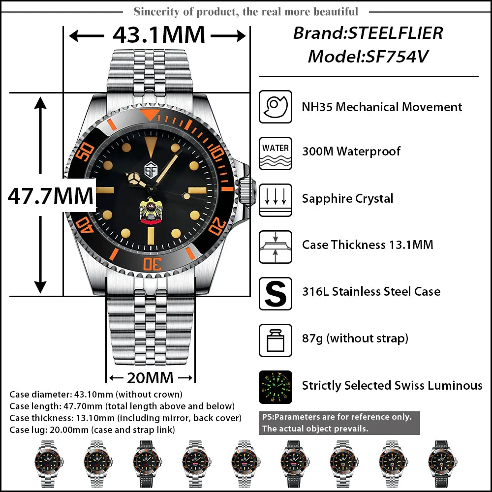 Welcome DealSteelflier SF754VC Orange Sub Automatic Watch V2