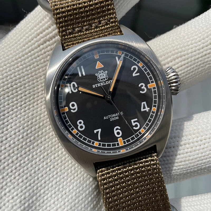 Welcome DealSteeldive SD1907P 40mm W10 Military Automatic Watch