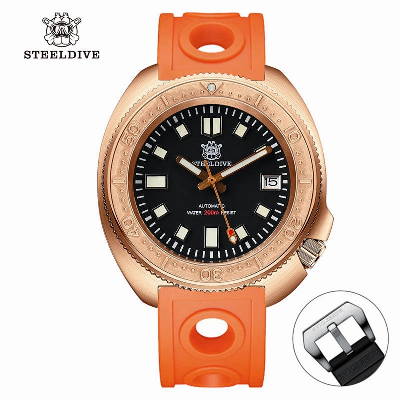 Welcome DealSteeldive SD1970S Bronze 6105 Turtle Diving Watch V2