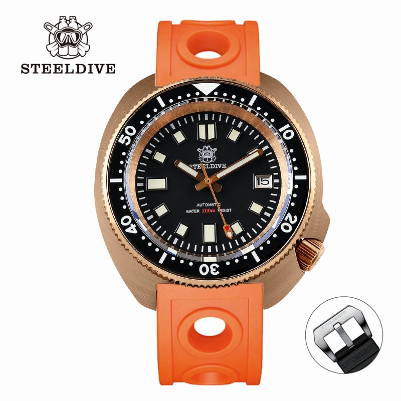 Welcome DealSteeldive SD1970S Bronze 6105 Turtle Diving Watch V2