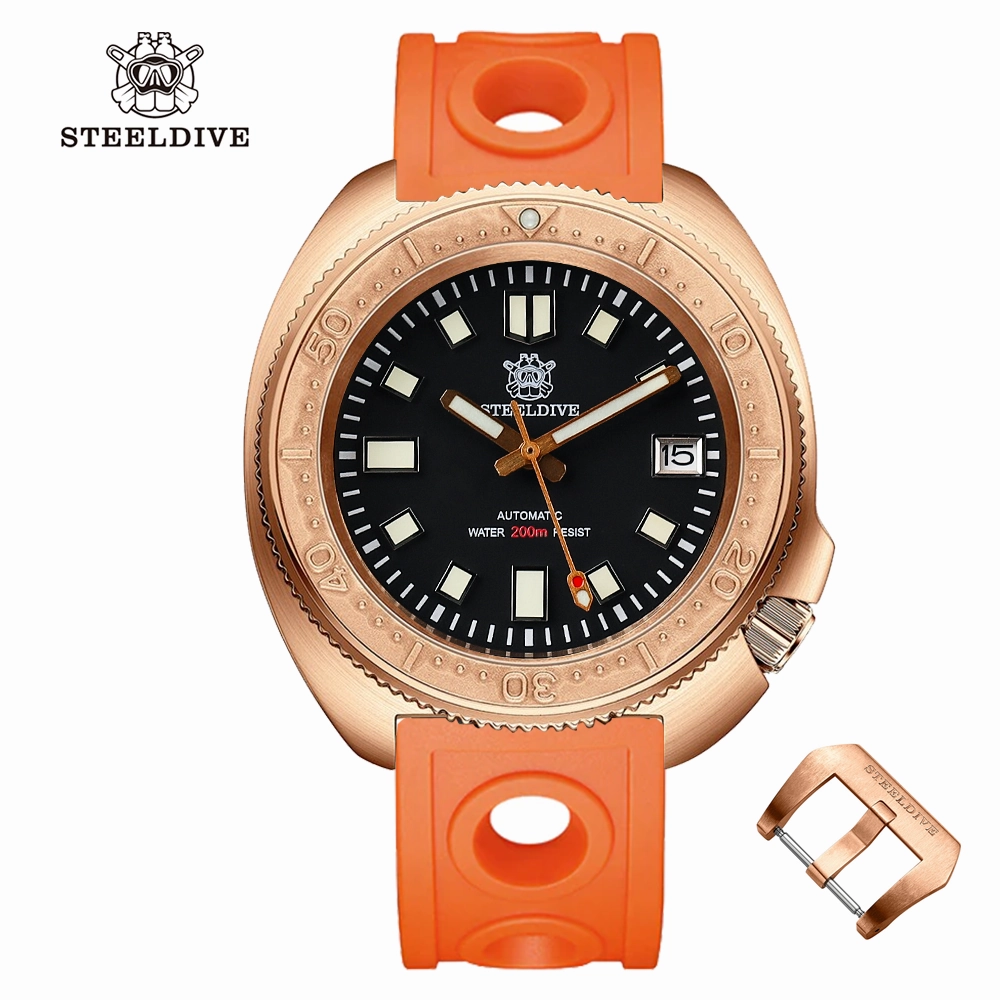 Welcome DealSteeldive SD1970S Bronze 6105 Turtle Diving Watch V2