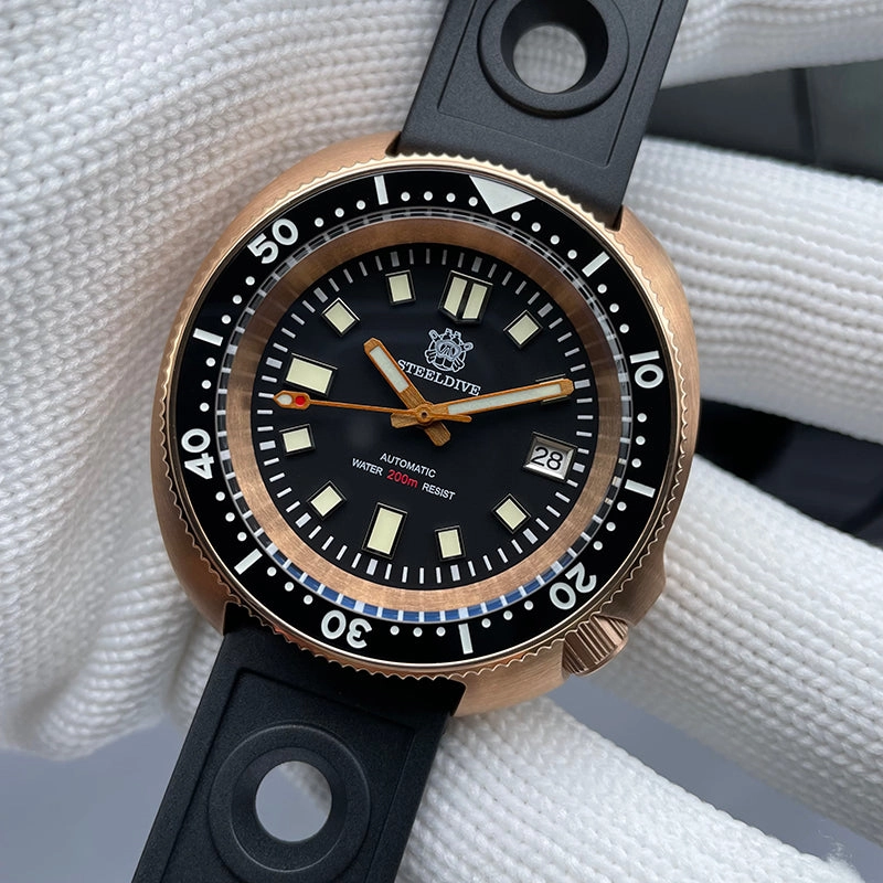Welcome DealSteeldive SD1970S Bronze 6105 Turtle Diving Watch V2