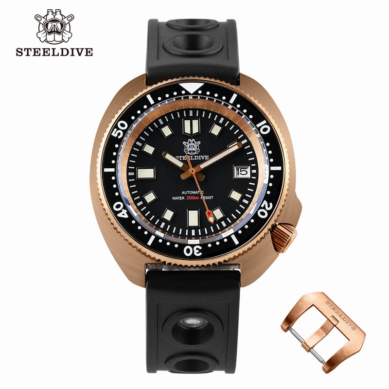 Welcome DealSteeldive SD1970S Bronze 6105 Turtle Diving Watch V2 