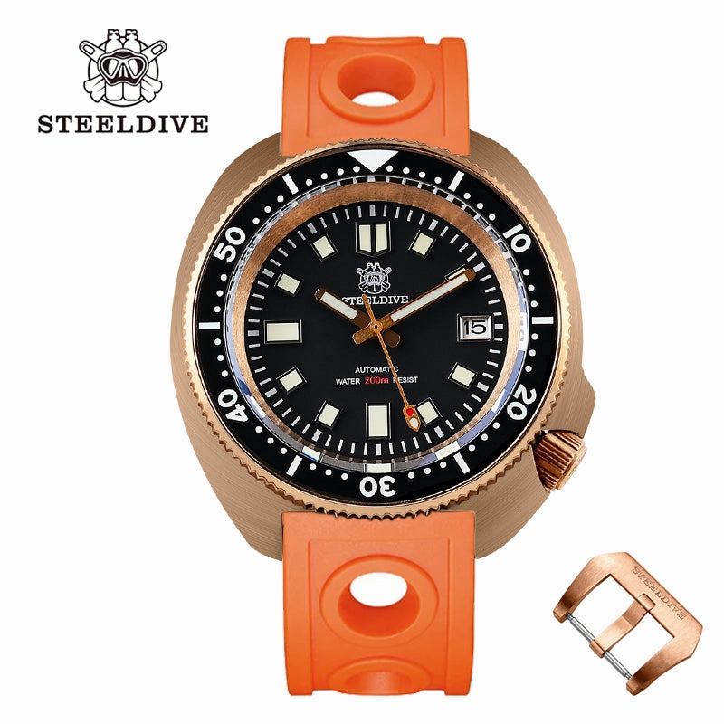 Welcome DealSteeldive SD1970S Bronze 6105 Turtle Diving Watch V2