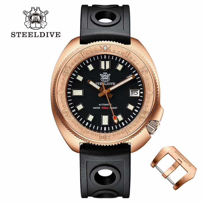 Welcome DealSteeldive SD1970S Bronze 6105 Turtle Diving Watch V2
