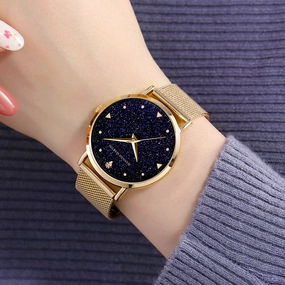 Women's Waterproof Starry Simple Quartz Watch 