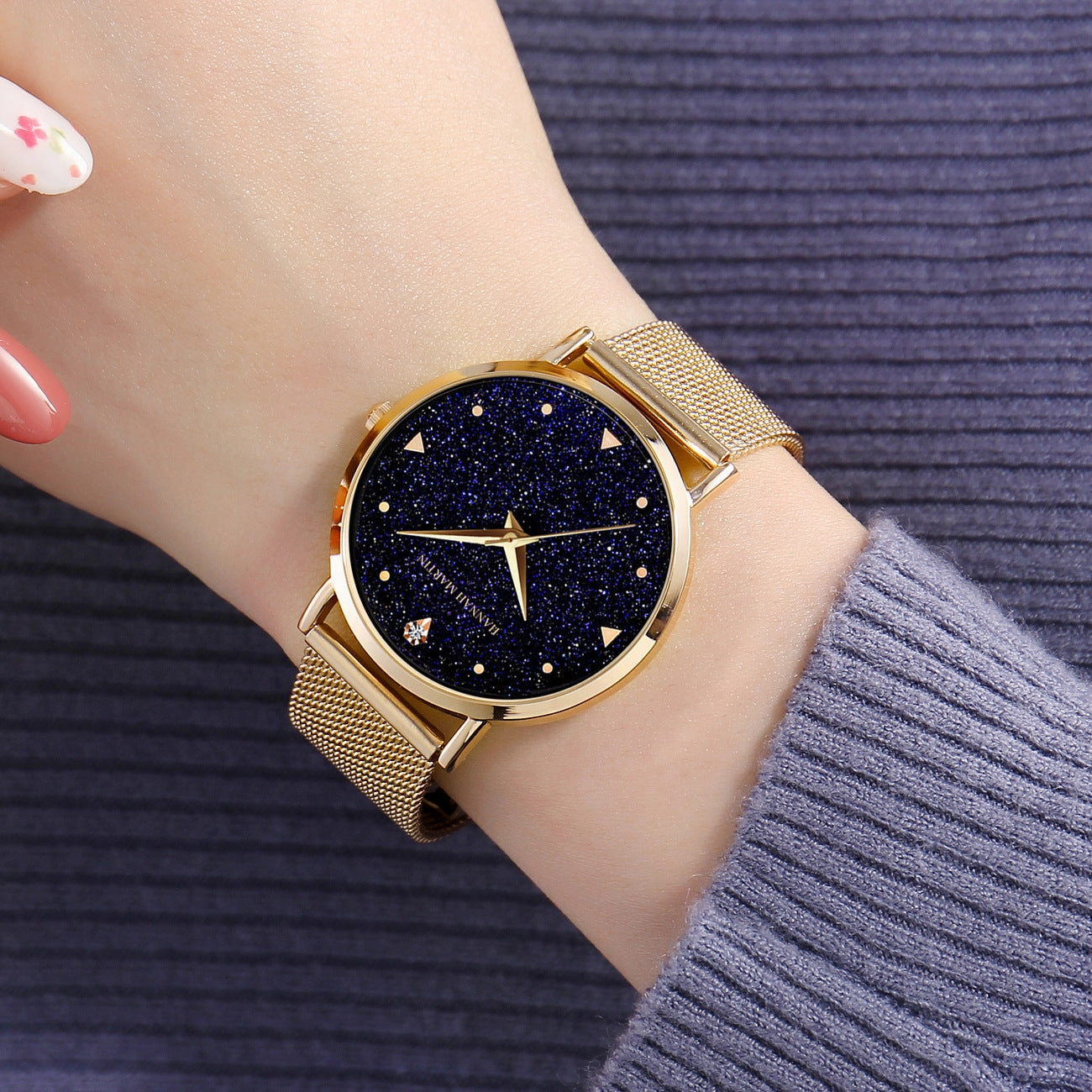 Women's Waterproof Starry Simple Quartz Watch 
