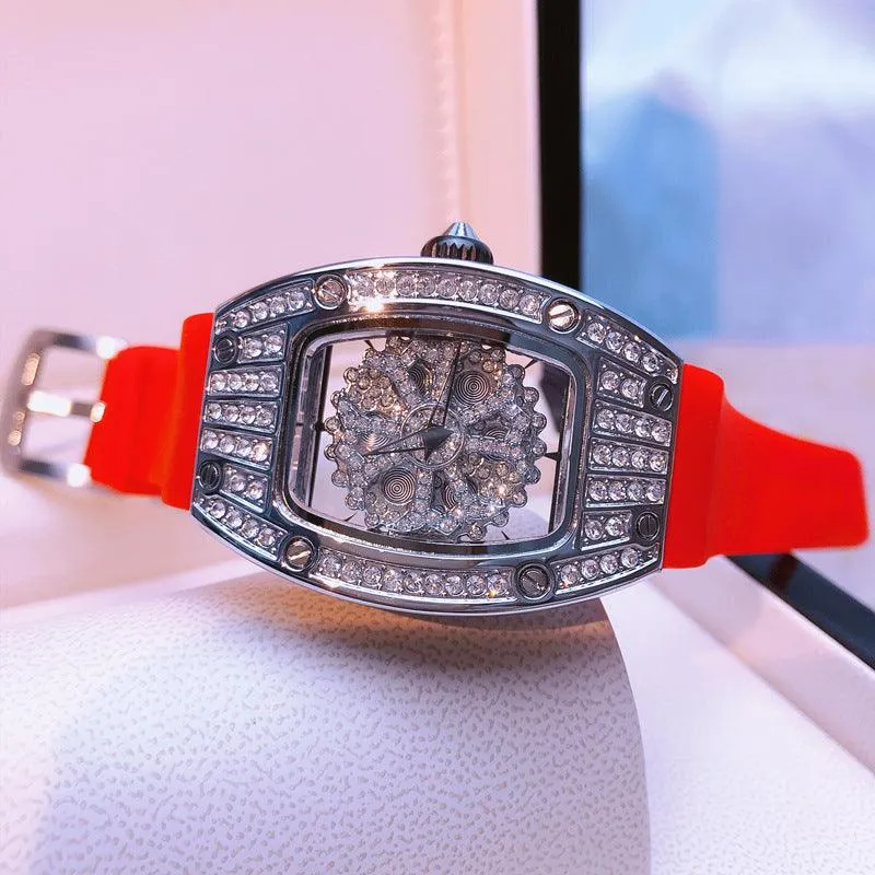 Women's New Gypsophila Hollow Rotating Full Diamond Watch