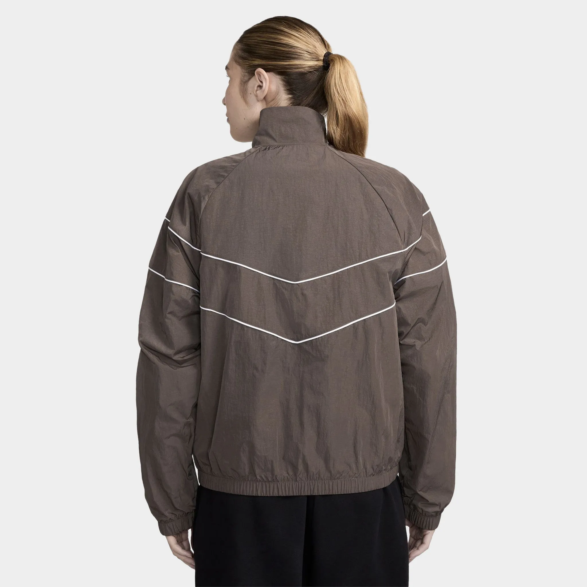 Womens Nike Nike Windrunner Women's Loose UV Woven Full Zip Jacket Ironstone / White