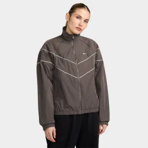 Womens Nike Nike Windrunner Women's Loose UV Woven Full Zip Jacket Ironstone / White