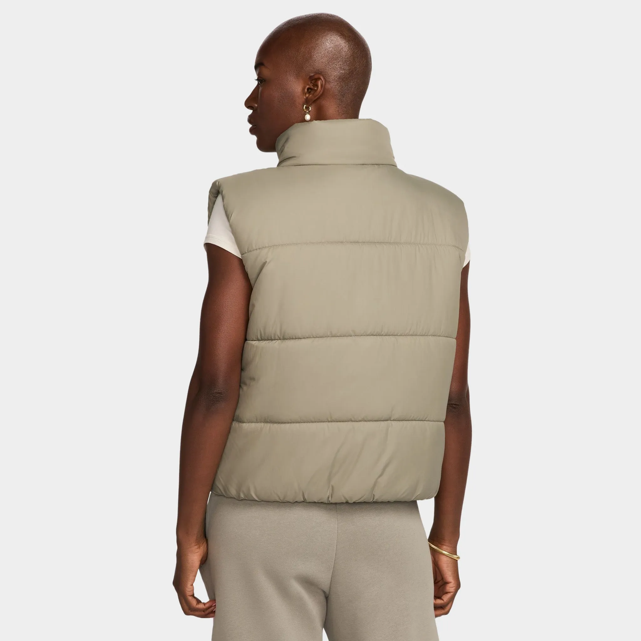 Womens Nike Nike Women's Sportswear Classic Therma-FIT Vest Light Army / White
