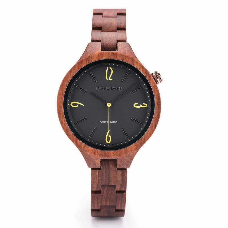 Wooden Luminous Quartz Watch