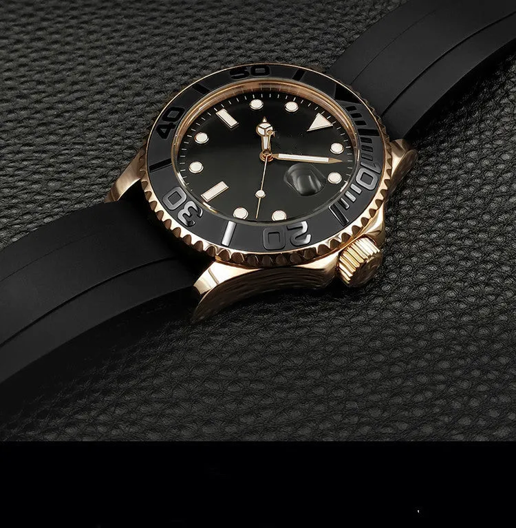 Yacht Club Men's Ceramic Ring Mineral Glass Stainless Steel Case Luminous Automatic Mechanical Watch