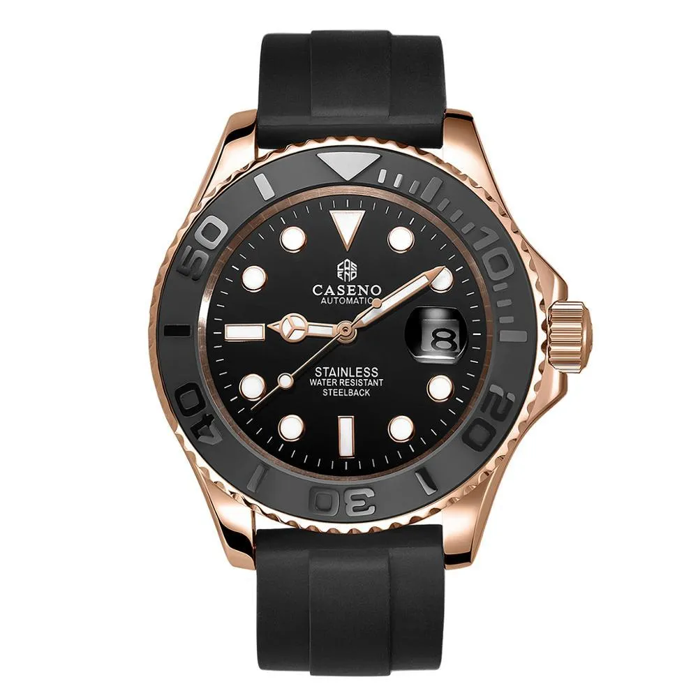Yacht Club Men's Ceramic Ring Mineral Glass Stainless Steel Case Luminous Automatic Mechanical Watch 